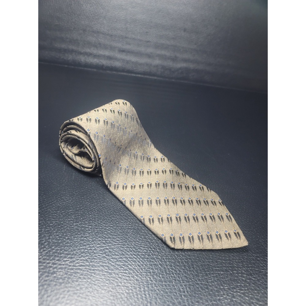 Vtg Villa Bugatti Men's Tie 100% Italian Silk Made In USA